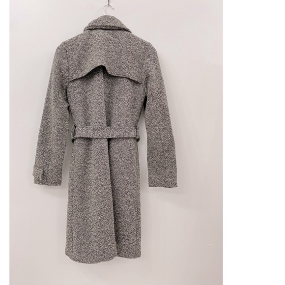 Club Monaco grey tweed trench, size M - Picture 3 of 6
